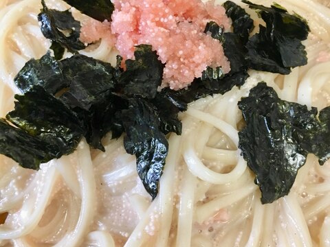 生クリーム不使用たらこクリームうどん♪